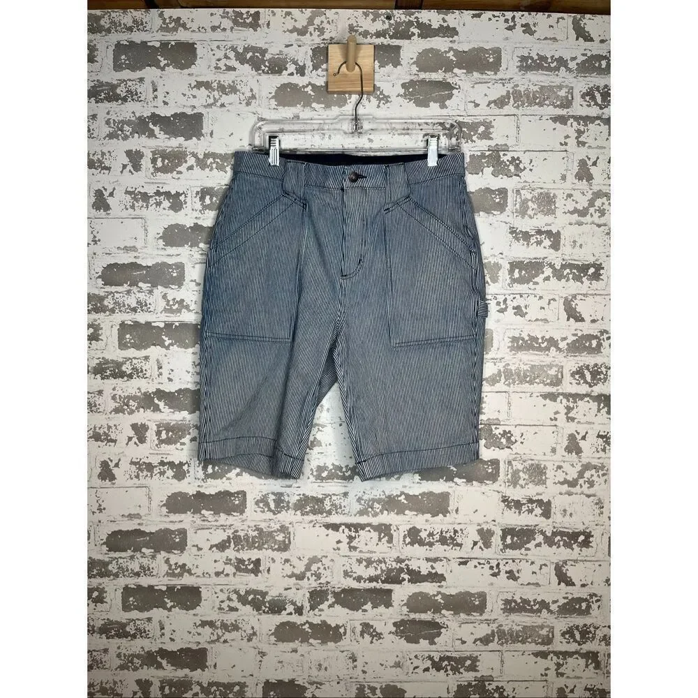 Duluth Trading Co. | women striped cargo shorts Bermuda